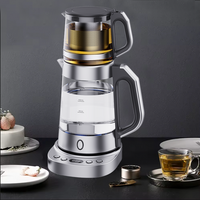Tetera eléctrica de cristal doble Samovar turco, Set de Tetera de cristal, gran oferta, 1,7 L 