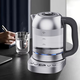 La caldera de agua de alta calidad de ebullición rápida llevó la caldera de té de cristal eléctrica del indicador 2.0l de la caldera de agua 