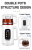 Nuevo diseño Tea Pot Digital 1.5L+1.1L Turco Samovar Kettle Electric Tea Maker Juego de control de control de color automático Doble Kettle
