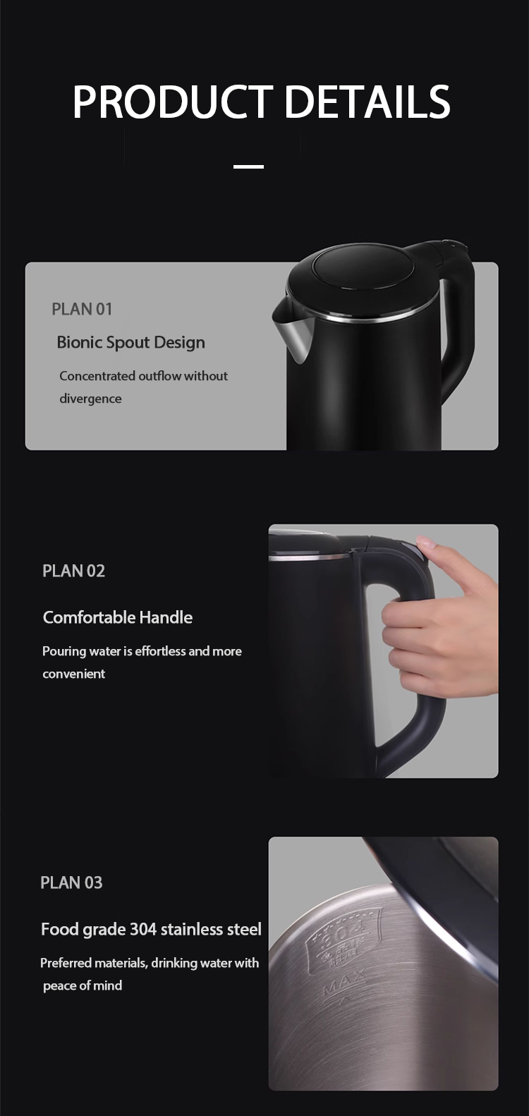 Hervidor de té eléctrico Digital inteligente con Control de temperatura, jarra de acero inoxidable de 1,5 l, doble capa