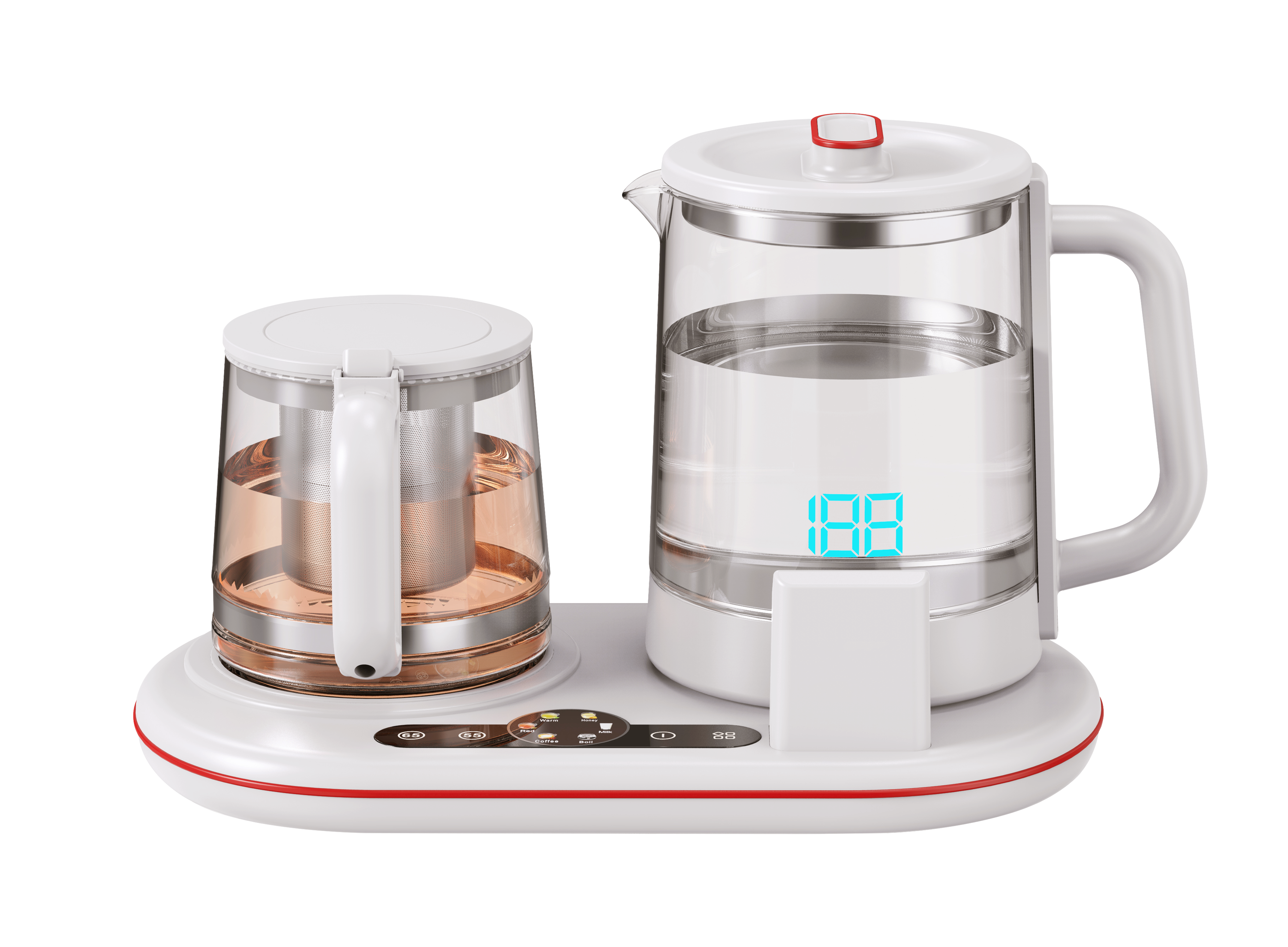 Patentado Dual Pot: Brew Coffee & Tea en uno
