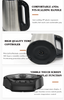 Aparato doméstico OEM Custom Electric Glass Kettle Tea Té Maker Maker Machine 2.0L+1.1LdOuble Heta de acero inoxidable y tetera 