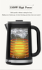 Electrodomésticos nuevos diseño de diseño eléctrico de fábrica Borosilicate Glass Tea Té Glass Glass Hervidor de té para té alto