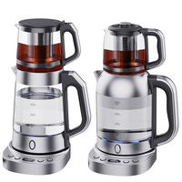 Tetera de agua eléctrica Samovar, Control Digital de temperatura, preservación del calor, tetera de vidrio con colador de té y tapa de vidrio