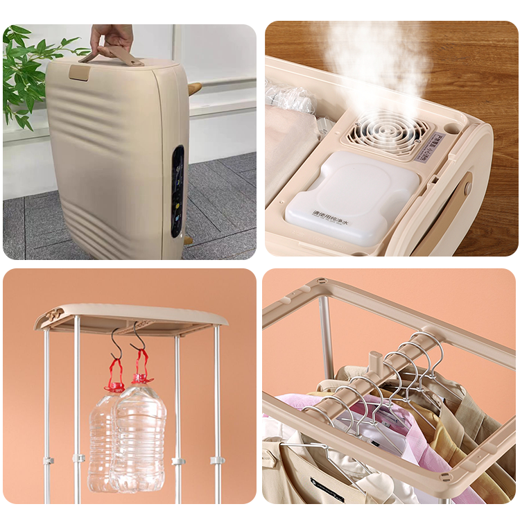 Secador de ropa plegable portátil automático, máquina secadora de ropa con ciclo de flujo de calor de 360 ​​° para el hogar
