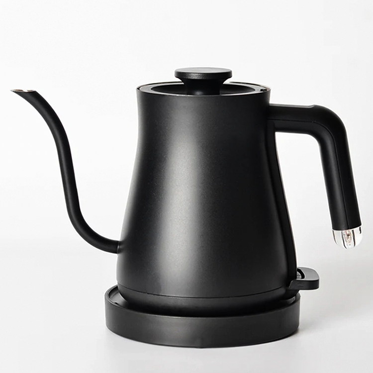 Cafetera de acero inoxidable de 600ml para café expreso, hervidor de café eléctrico con cuello de cisne