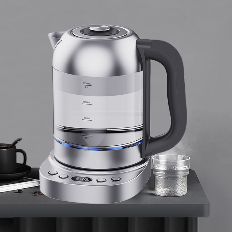 Hervidor de cristal eléctrico de ebullición rápida 2.0l del fabricante de té de 1850w Digitaces del poder más elevado con control de temperatura