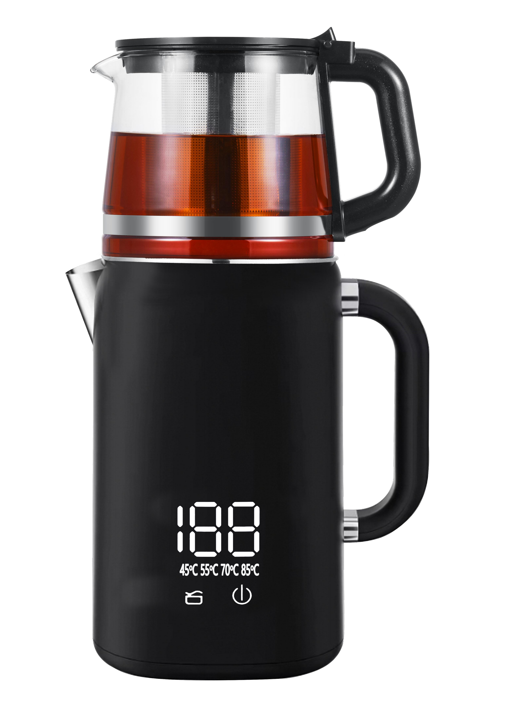 Hervidor de té de agua caliente para el hogar, tetera eléctrica Samovar, juego de bandeja con Control Digital de temperatura 