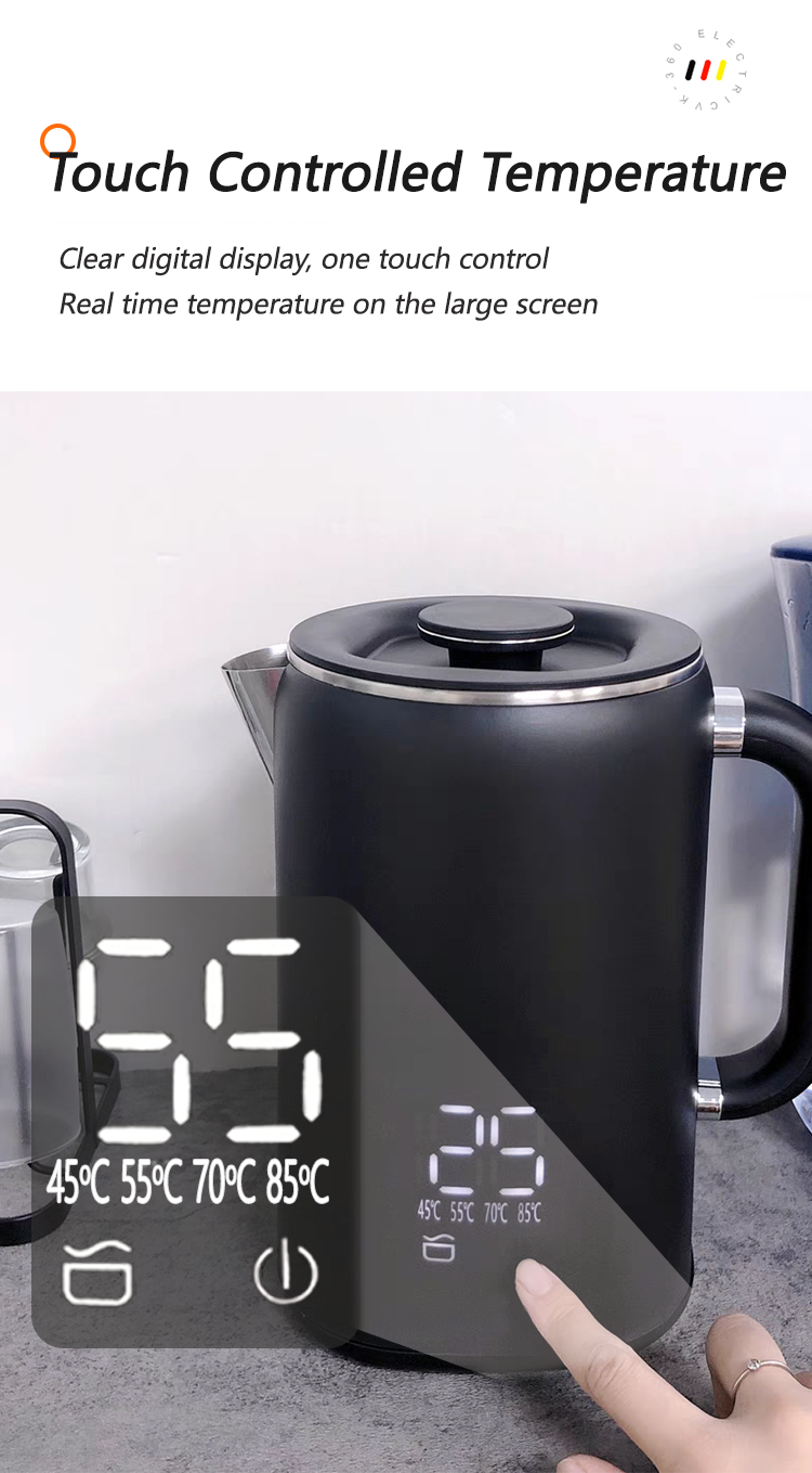 Hervidor de té de agua caliente para el hogar, tetera eléctrica Samovar, juego de bandeja con Control Digital de temperatura 