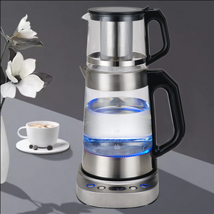 Hervidores eléctricos Samovar de cristal inteligente, Control Digital de temperatura, mantiene el té caliente, tetera turca persa de acero inoxidable 