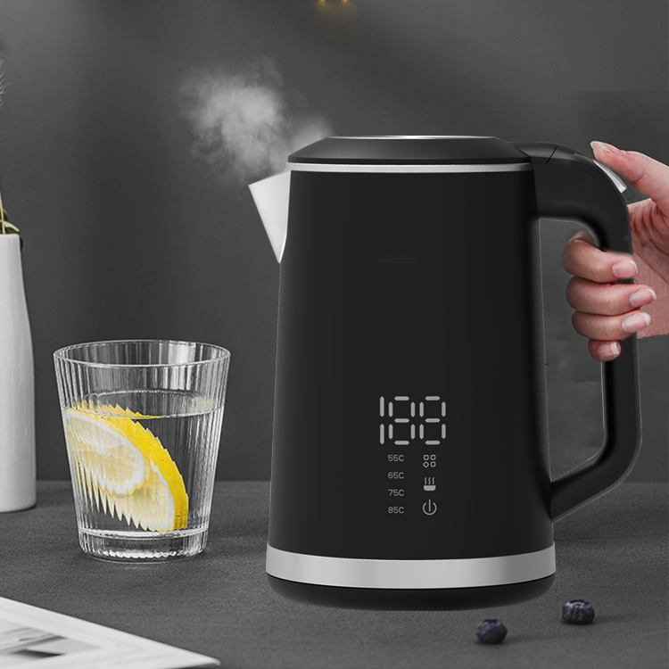 Hervidor de té eléctrico Digital inteligente con Control de temperatura, jarra de acero inoxidable de 1,5 l, doble capa