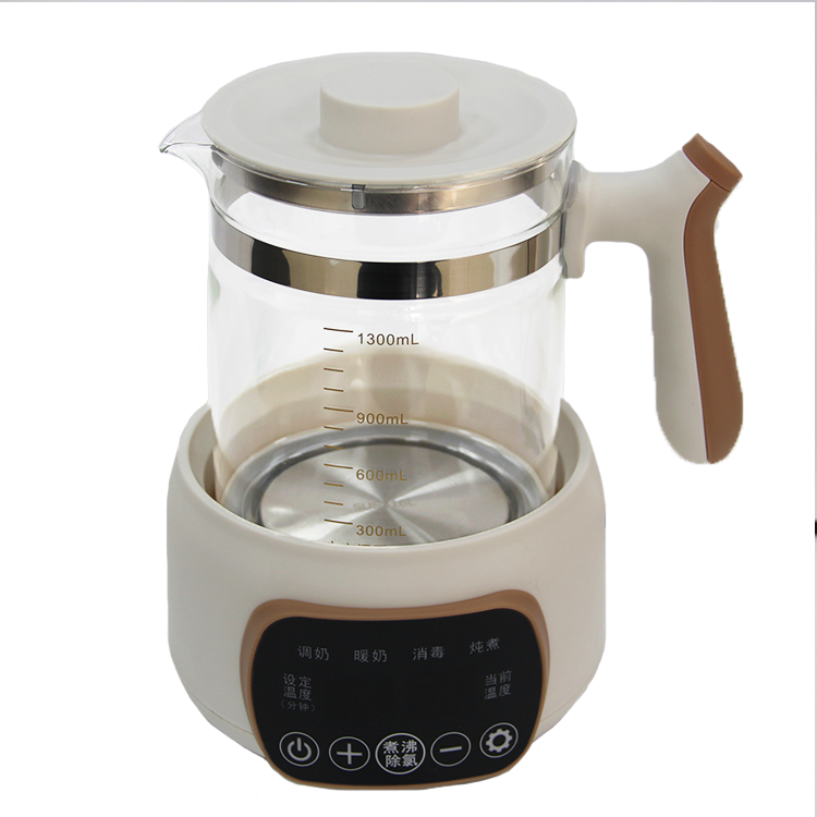 Hervidor de té caliente de alta calidad, 1,3l, termostato, modulador, fórmula, calentador de leche, Hervidor eléctrico de vidrio