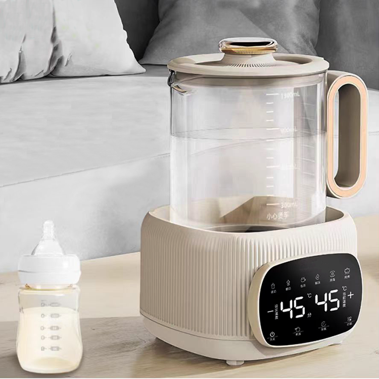 Calentador de biberones con diseño de capacidad de 1,3 L, máquina moduladora de leche, mezclador de leche 3 en 1 y hervidor con función de eliminación de cloro