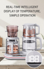 Hervidor de vidrio multifuncional de 1500W, hervidor doble inalámbrico inteligente, tetera eléctrica, juego de cafetera, Control Digital de temperatura