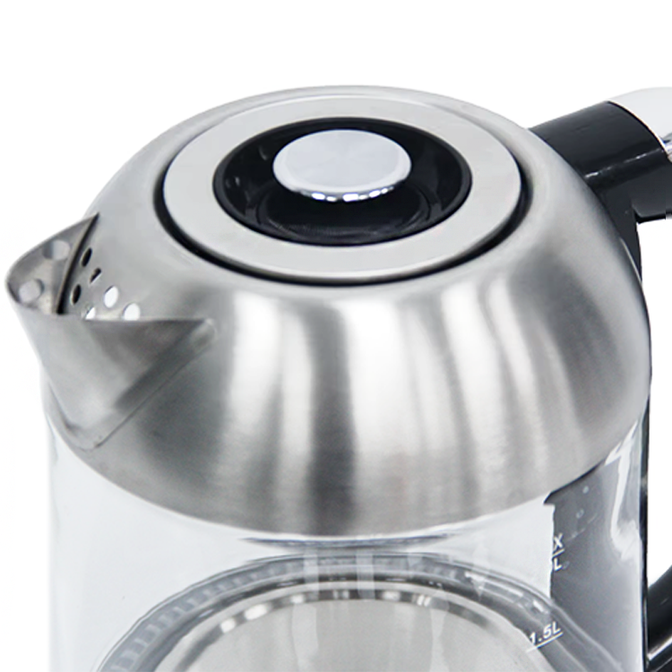 Mini tetera eléctrica portátil, caldera de agua con cuerpo de vidrio de 2,0 L, con función para mantener el calor, máquina para hacer té eléctrico 