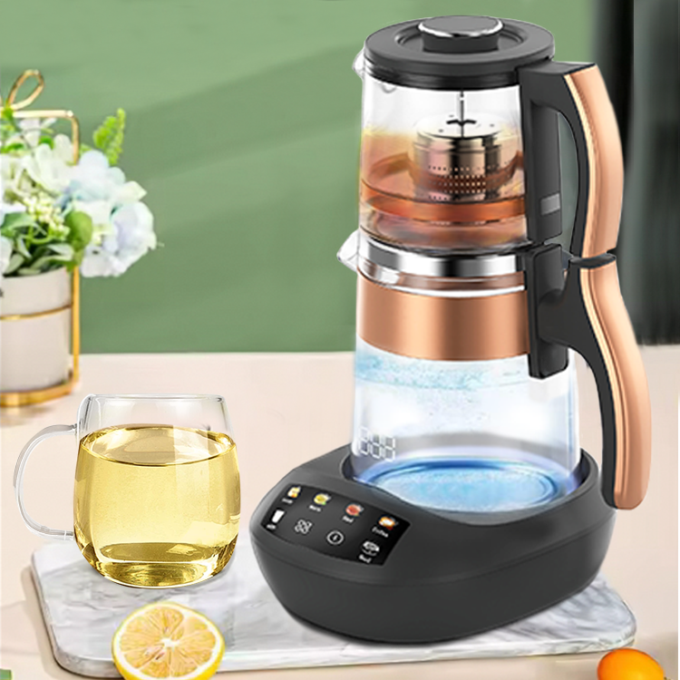 El aparato más reciente de la casa Lran Glass Tea té 1500W Té de té doble de té de té multifuncional con infusor