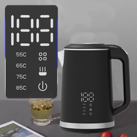 Hervidor de té eléctrico Digital inteligente con Control de temperatura, jarra de acero inoxidable de 1,5 l, doble capa
