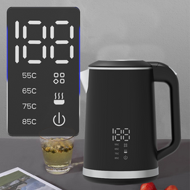 Hervidor de té eléctrico Digital inteligente con Control de temperatura, jarra de acero inoxidable de 1,5 l, doble capa