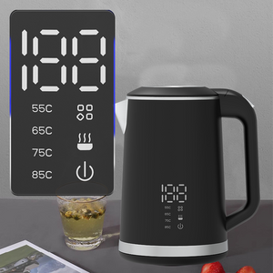 Hervidor de té eléctrico Digital inteligente con Control de temperatura, jarra de acero inoxidable de 1,5 l, doble capa