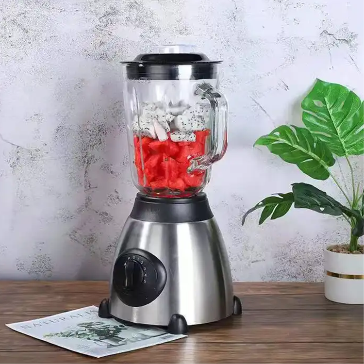 Procesador de alimentos eléctrico doméstico de alta gama, máquina de cocina, licuadora exprimidora, licuadora de alimentos de acero inoxidable con hoja fuerte de 4 hojas