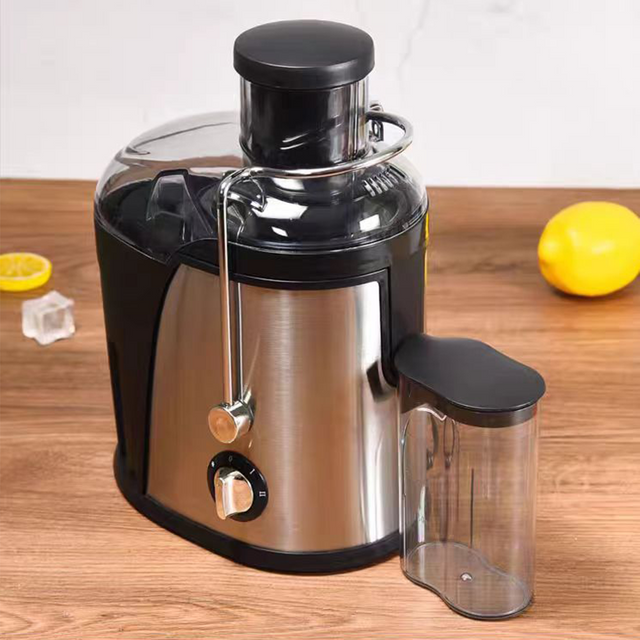 Exprimidor doméstico, máquina de jugo multifuncional de separación de acero inoxidable, máquina de jugo con reglas europeas para Reino Unido y EE. UU.