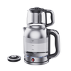 Calentador de agua 2 en 1 para té doble Samovar turco, 2200W, filtro lavable, fabricante de té eléctrico personalizado de vidrio 