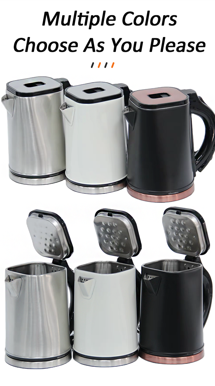 Hervidor eléctrico de agua hirviendo de acero inoxidable giratorio de 1,6l y 360 grados, hervidor eléctrico inalámbrico para Cocina, gran oferta