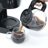650W Apagado automático 1.5L 5-10 taza Cafetera espresso eléctrica por goteo Negro