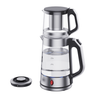  Tetera de cristal 2 en 1 combinada Samovar doble, tetera de 1,7 L + 1,0 L con cuerpo de cristal, electrodoméstico de cocina 