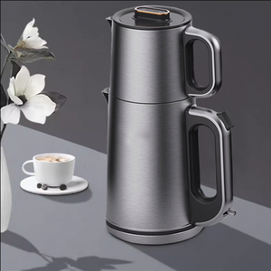 Tetera eléctrica de acero inoxidable de alta calidad, tetera turca con mango, Control de pantalla táctil, juego de tetera eléctrica Samovar