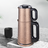 Tea de té de acero de doble acero inoxidable Grado de comida Turca 2 en 1 Té de té eléctrico Fuga de té té Electrice con filtro de infusores 