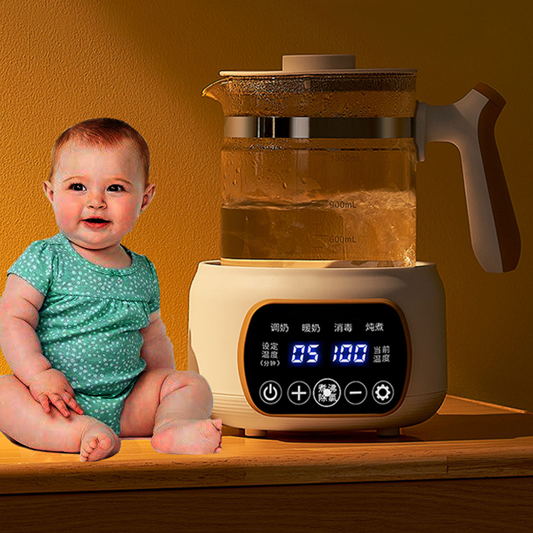 Hervidor de té caliente de alta calidad, 1,3l, termostato, modulador, fórmula, calentador de leche, Hervidor eléctrico de vidrio