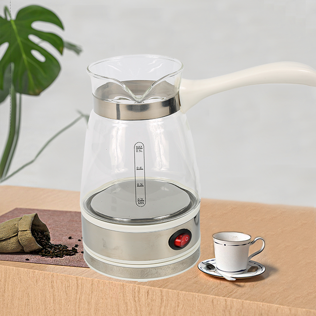 Cafetera turca de nuevo diseño, placa calefactora de 500ml, calentador de cafetera, hervidor transparente para el hogar 