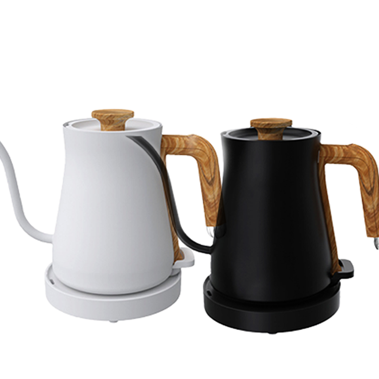 Mejor Vendedor Hervidor eléctrico de acero inoxidable 304, hervidor de té eléctrico de 800ml, cafetera eléctrica, agua caliente para verter sobre hervidor con cuello de cisne