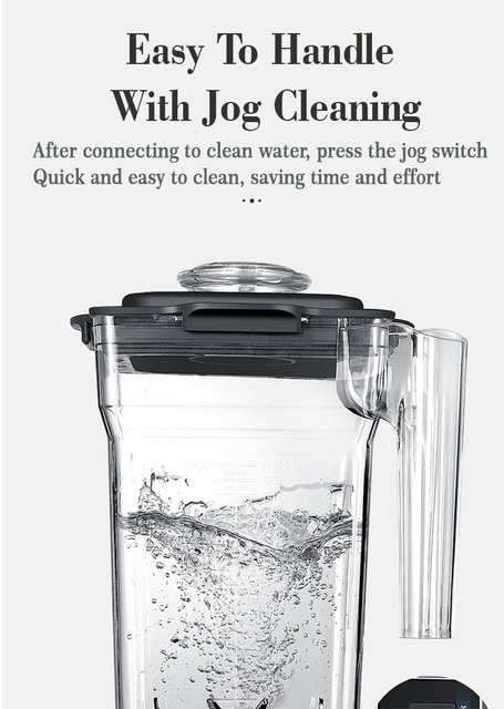 Procesador de alimentos potente de 1800W, batidora de frutas Industrial Multifuncional de alta velocidad, batidora procesadora de alimentos eléctrica para el hogar y la cocina