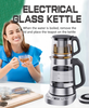 Tetera de agua eléctrica Samovar, Control Digital de temperatura, preservación del calor, tetera de vidrio con colador de té y tapa de vidrio