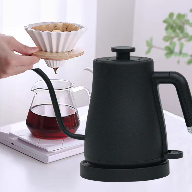 Calentador de café inteligente con cuello de cisne, hervidor de café por goteo, café negro, cuello de cisne con control de temperatura, hervidor de café eléctrico blanco
