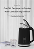 Hervidor de té eléctrico Digital inteligente con Control de temperatura, jarra de acero inoxidable de 1,5 l, doble capa